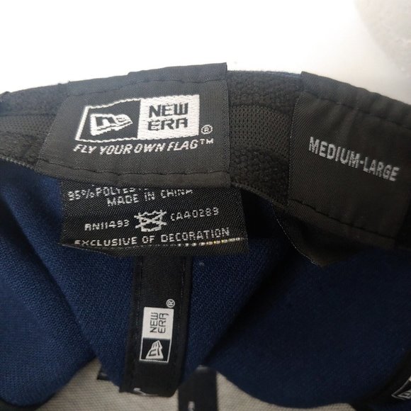 Seattle Seahawks New Era 30Thirty Cap M/L Stretch NFL Navy Blue Embroidered NEW - Picture 9 of 9